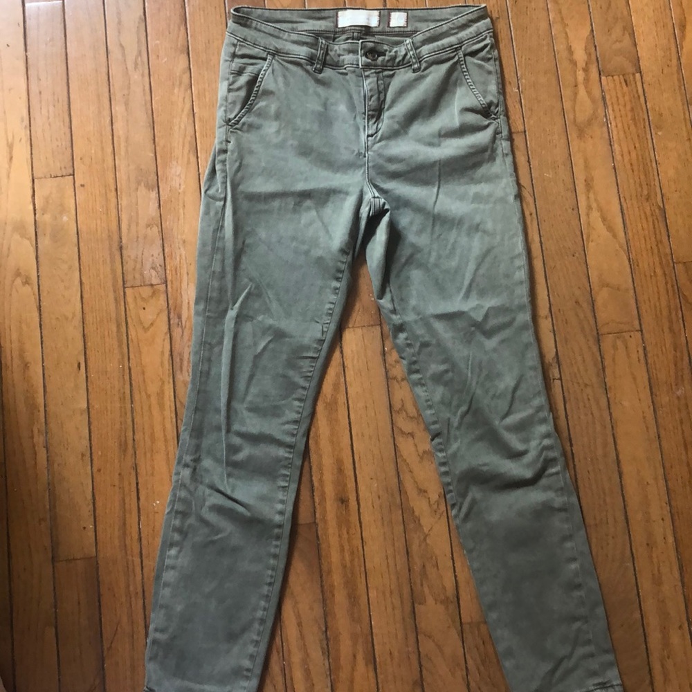 Hei Hei Anthropologie Army Green Skinny Pants